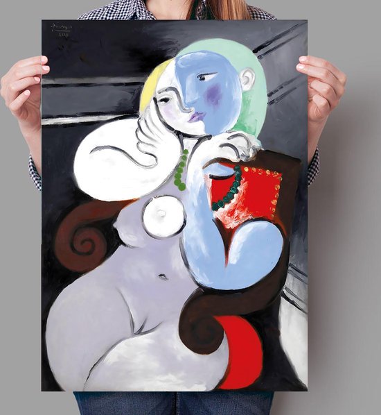 Poster Pablo Picasso - Femme nue dans un fauteuil rouge | bol.com