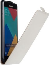 Wit lederen flip case voor de Samsung Galaxy A7 2016 flipcover hoes