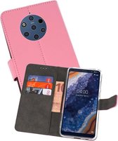 Booktype Telefoonhoesjes - Bookcase Hoesje - Wallet Case - Geschikt voor Nokia 9 PureView - Roze