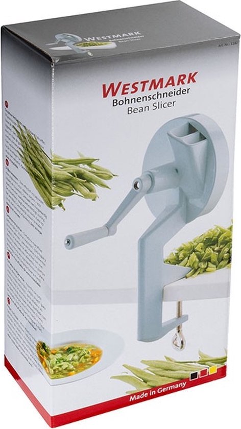 Westmark Bonensnijder met 2 snijopeningen, tafelmontage, roestvrij staal/aluminium, zilver, 11822260