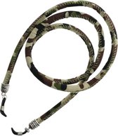 Fako Bijoux® - Brillenkoord - Camouflage - 6mm - 75cm - Groen