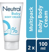 Neutral 0% Baby Crème Parfumvrij - 2 x 100ml - Voordeelverpakking