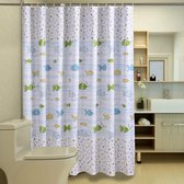 Sandesen® Douchegordijn kleurrijk met Sealife patroon 180x200cm ringen inbegrepen