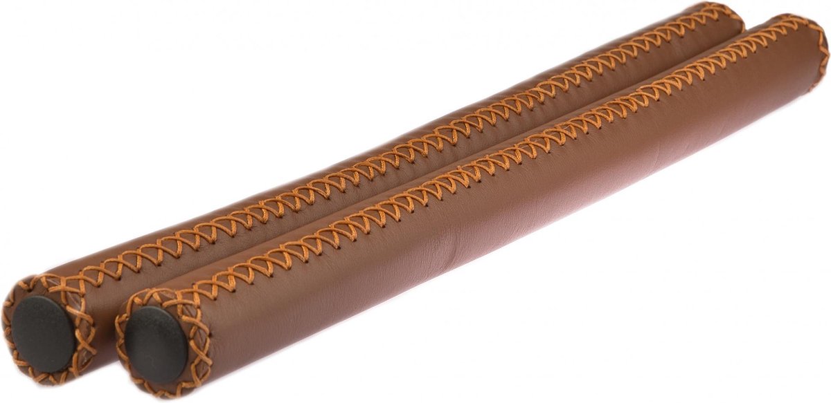 Velo Handvatset - Stuurgreep - 400mm/ ø20mm - Bruin leer