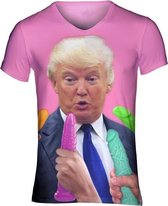 Trump lult er op los festival shirt - V-hals, S