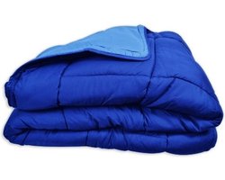 Bedrukt Dekbed Hoesloos Wasbaar Zonder Overtrek Tweepersoons - Blauw & Azuur 200x200cm