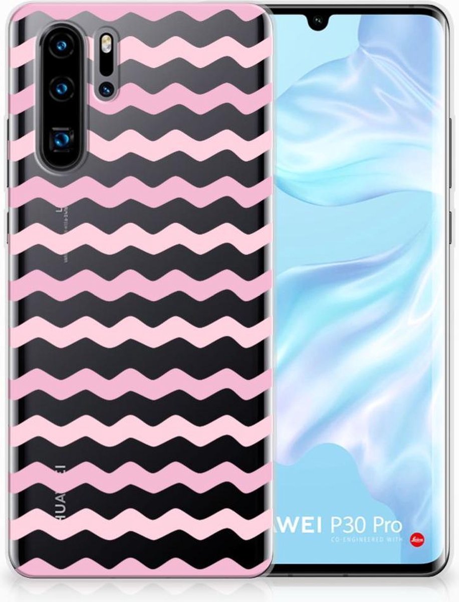 Huawei P30 Pro TPU bumper Waves Roze