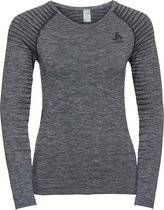 Odlo Bl Top Crew Neck L / S Performance Light Ladies Sports Shirt - Grey Melange - Taille XL