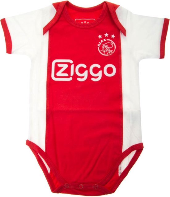 Ajax-baby romper wit rood wit Ziggo - Maat 86/92