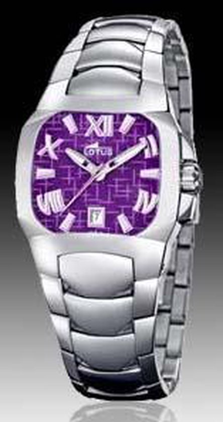Dameshorloge Lotus 15506/4 - staal - paarse wijzerplaat | bol.com