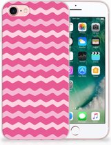 Back cover Hoesje iPhone SE (2020/2022) en iPhone 8 | 7 Waves Pink