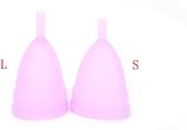Herbruikbare Siliconen Menstruatiecup - Small - Roze
