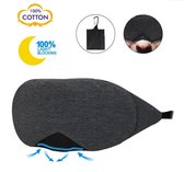 Slaapmasker met aanpasbare vorm neus voor een goede verduistering - katoen ademend en zeer comfortabel - Oogmasker opvouwbaar met handig tasje en clip