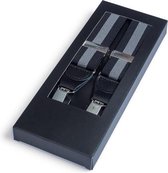 Bretels elastiek gestreept | Zwart/grijs