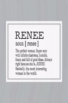 Renee Noun [ Renee ] the Perfect Woman Super Sexy with Infinite Charisma, Funny and Full of Good Ideas. Always Right Because She Is... Renee