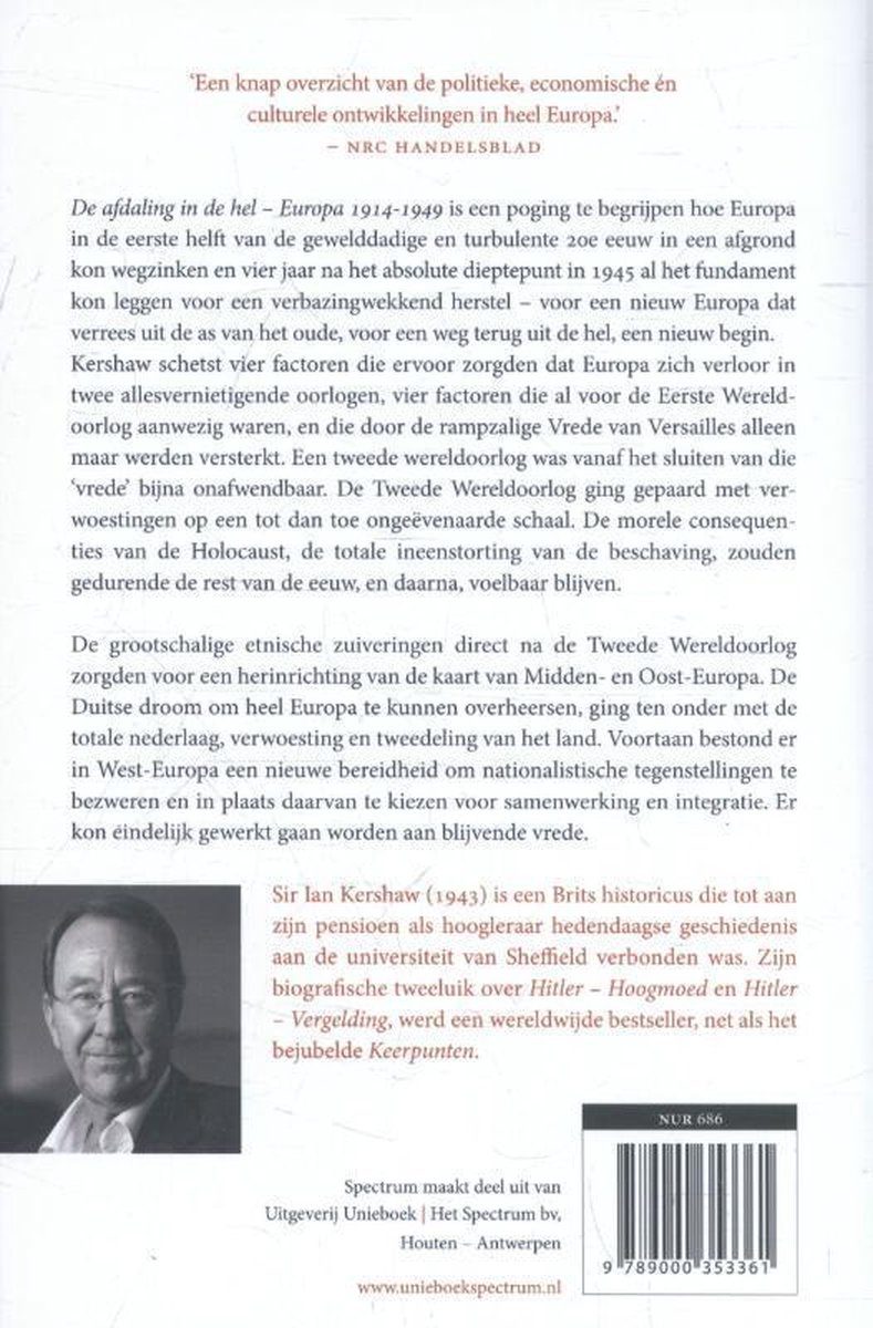 De afdaling in de hel - back cover