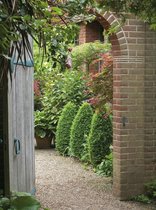 Tuinposter doorkijk - 95x130 cm - poort romantische tuin - tuinposter - tuin decoratie - tuinposters buiten - tuinschilderij