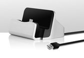 Premium Type C Desktop Luxe Premium Docking Station Sync Oplader Dock - Zilver