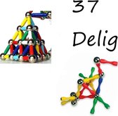Puzzle magnétique 3D - Puzzle 37 pièces - Jeu magnétique - Créez des formes avec des aimants