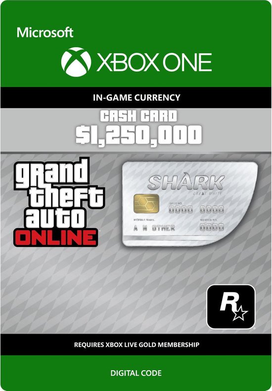 Grand Theft Auto V (GTA 5) – Great White Shark Card: $ 1.250.000 – Xbox One download