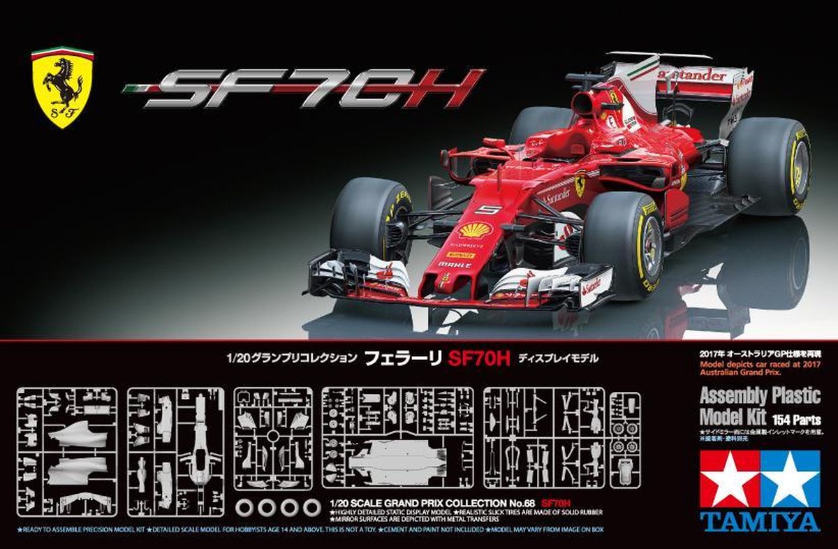 Ferrari Sf70H - Tamiya Formule 1 Modelbouw pakket 1:20 | bol.com