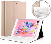 iPad 2018 Hoes met Toetsenbord - 9.7 inch - iPad 2018 Hoes Book Case Cover Goud Hoesje met Toetsenbord
