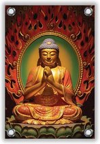 Tuinposter Boeddha Beeld 40x60cm- Foto op Tuinposter (wanddecoratie voor buiten en binnen)