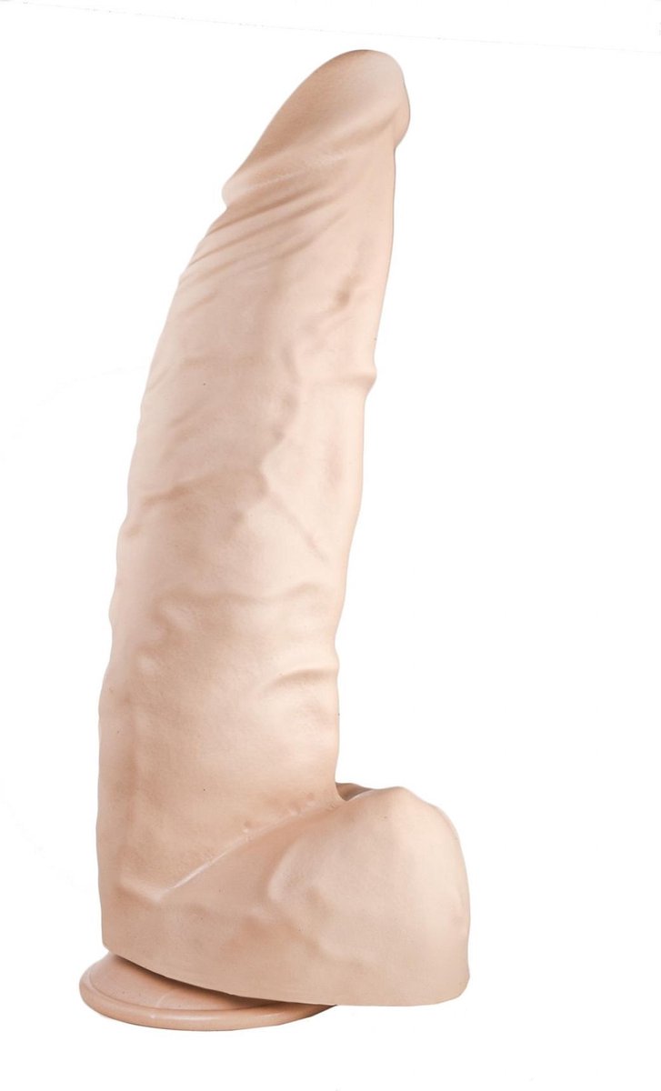 Goedkoopste 515 line - Dildo - Lengte 38 cm - Diameter 9 cm - Met Zuignap - Beige-roze