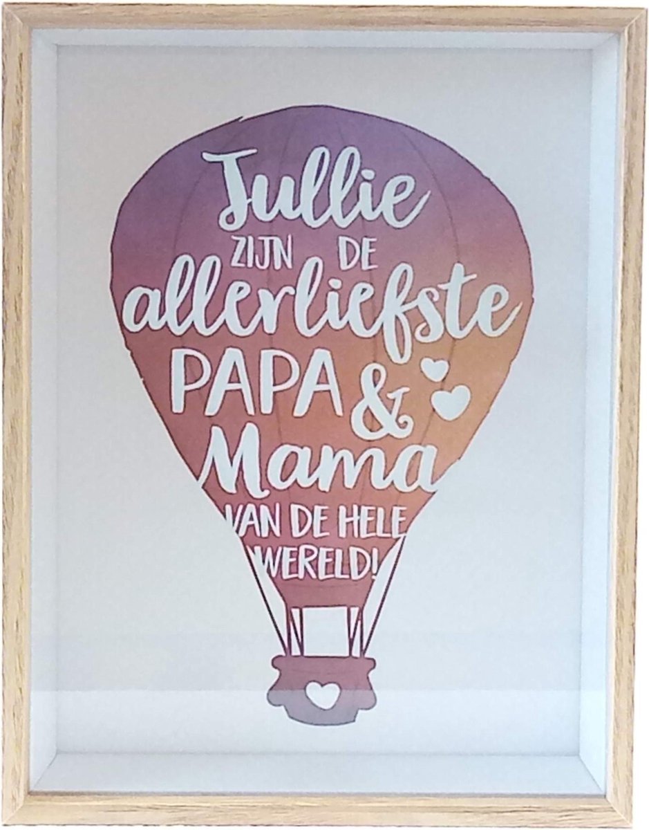 Wonderful Deco decoratie venster "Papa & Mama"