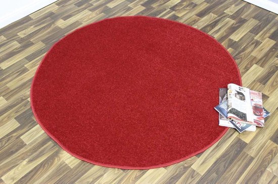 Moderne effen loper Nasty - rood 80x200 cm - Hanse Home