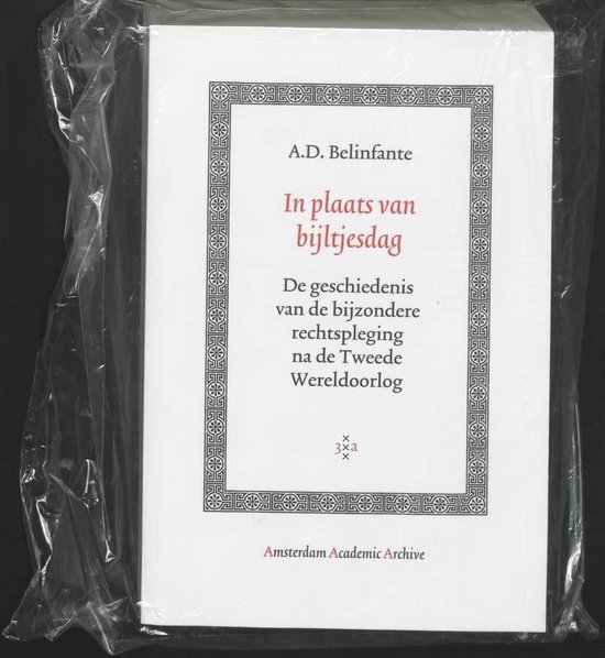 Cover van het boek 'In plaats van bijltjesdag / druk 1' van A.D. Belinfante