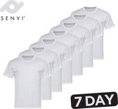 Senvi - T-Shirts - 7DAY - Kleur Wit - Maat S - 7 Stuks