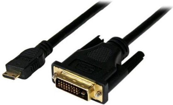 Foto: Microconnect hdcpdvidd video kabel adapter 1 m hdmi type c mini dvi d zwart