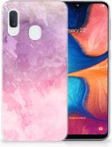 Housse Coque pour Samsung Galaxy A20e Coque Peinture Rose Pourpre