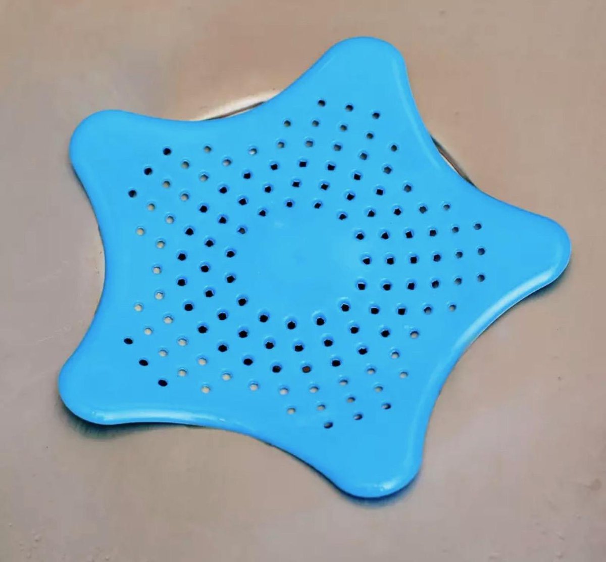 Siliconen badkamerzeefjes - Keukenzeefjes - Gootsteenzeefjes Blauw 2 stuks Gootsteenputje Zeef Gootsteenmat Doucheputje Zeef Blue 2 Pack