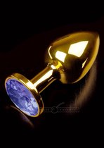 Dolce Piccante Buttplug Jewellery Gold Small Blue - goudkleurig