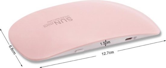 Nagellak Droger SunMini - Professioneel & Compact - LED verlichting 6W - Gellak - Nagel Lamp - Nagelverzorging - USB oplader - Nagellak Droger - Nagellak Lamp - Roze