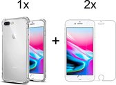 iphone 6 plus hoesje shock proof case transparant - iphone 6s plus hoesje - hoesje iphone 6 plus - hoesje iphone 6s plus hoesjes cover hoes - 2x iPhone 6 Plus/6S Plus Screenprotect