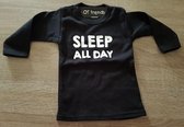 Baby shirt met opdruk '' SLEEP ALL DAY ''