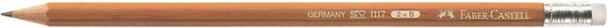 potlood Faber-Castell 1117 B gevernist met gomdop
