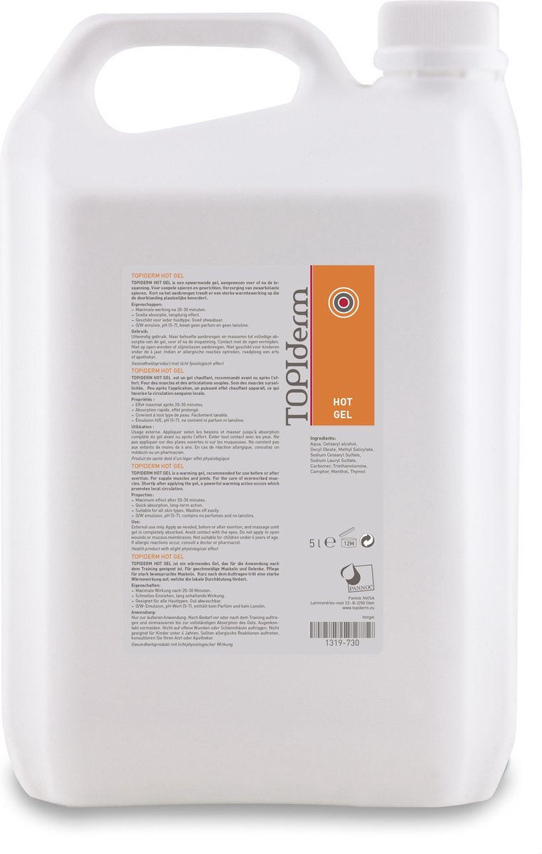 Goedkoopste Topiderm Hotgel 5L