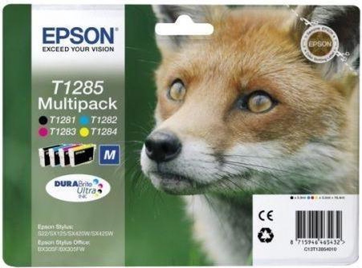 Epson T1285 - Inktcartridge / Geel / Cyaan / Magenta / Zwart