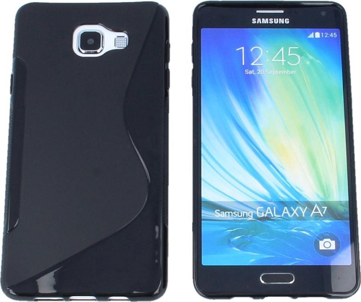 S Line Gel Silicone Case Hoesje Zwart voor Samsung Galaxy A7 2017