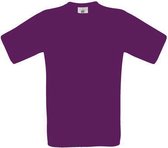 B&C Exact 150 Heren T-shirt Purple Maat M (onbedrukt - 5 stuks)