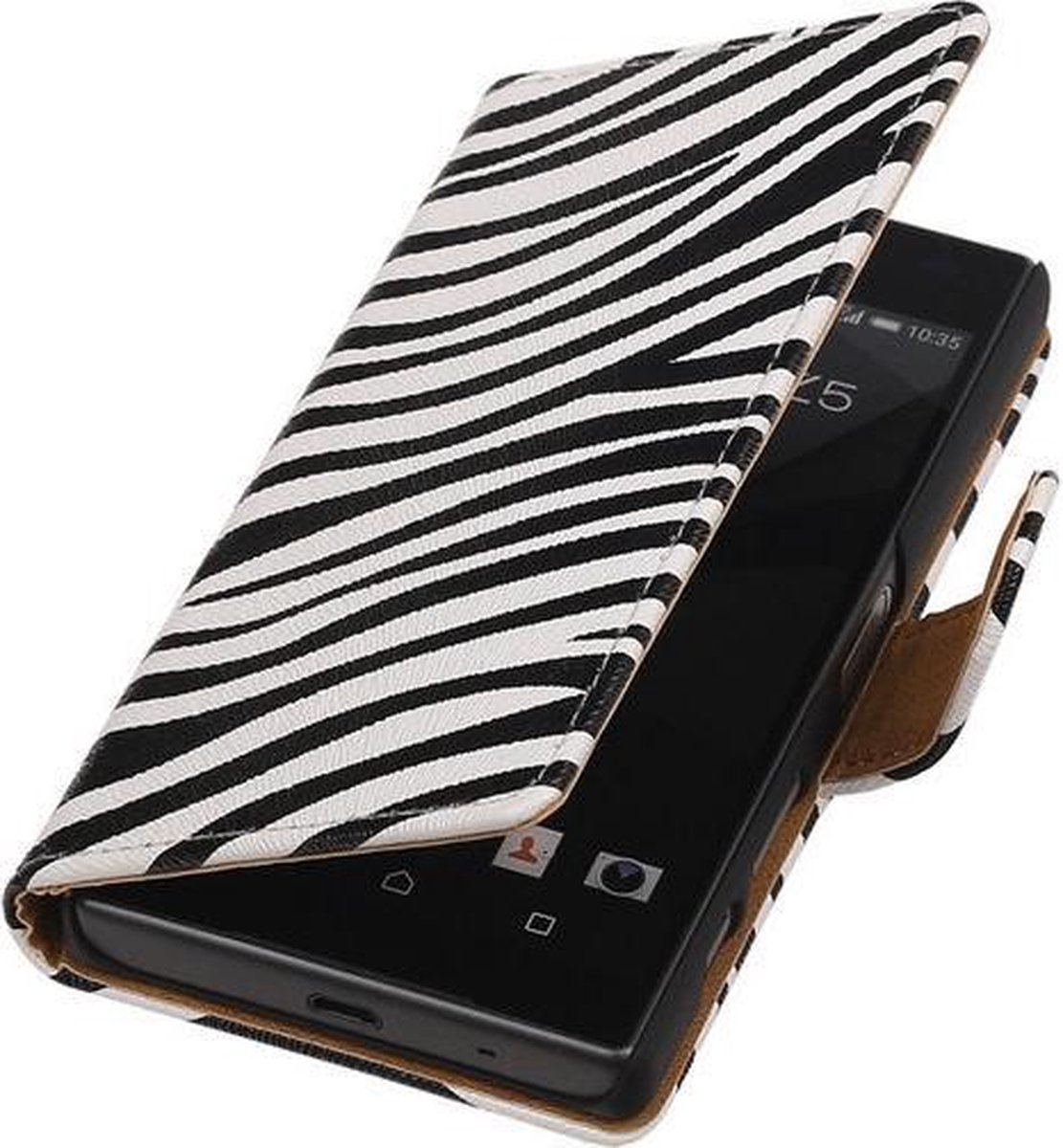 Sony Xperia Z5 Compact - Zebra Booktype Wallet Hoesje