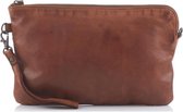 Bear Design Dori Leren Schoudertasje / Clutch - Cognac