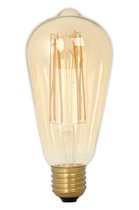 2 stuks  LED volglas LangFilament Rustieklamp 240V 4W 320lm E27 ST64, Goud 2100K Dimbaar