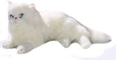 Bicolini Knuffelpoes Liggende Witte Pers 35 Cm