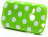 Dots Silicone hoesje Samsung Galaxy Young S6310 S6312 groen
