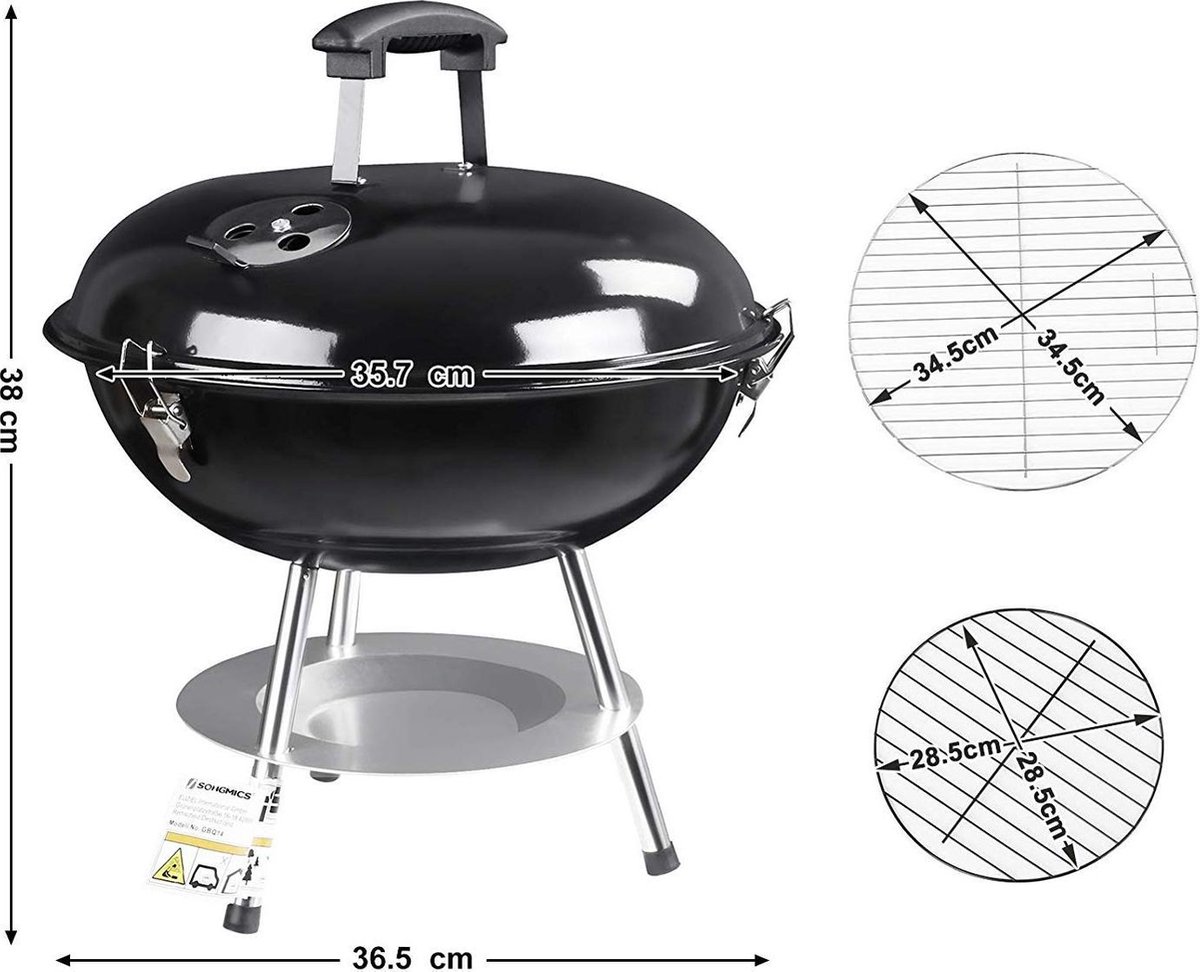 Koopman International Compacte Draagbare Houtskool BBQ thumbnail 5
